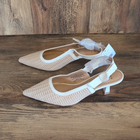 a new day Shoes - A New Day Raffia Milan Slingback Heels 6.5 M179